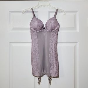 Lavender-grey Victoria's Secret VS garter/corset